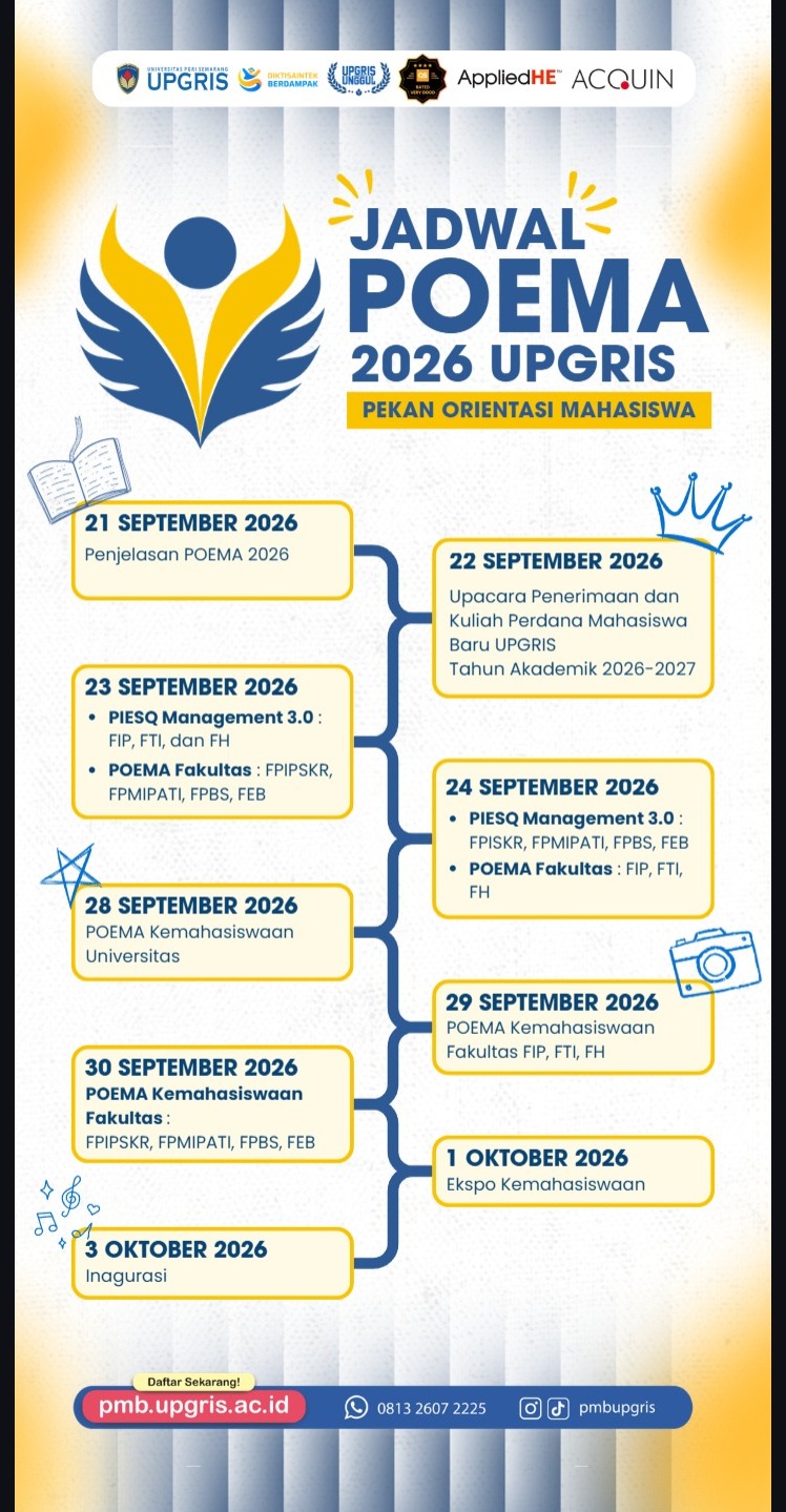 Flyer jadwal POEMA 2026 UPGRIS